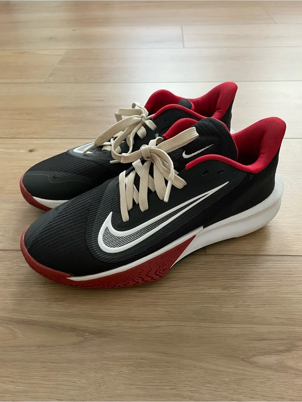Nike Precision Vll Men 7 Black, Red basketball Low-Top Trainers #0166